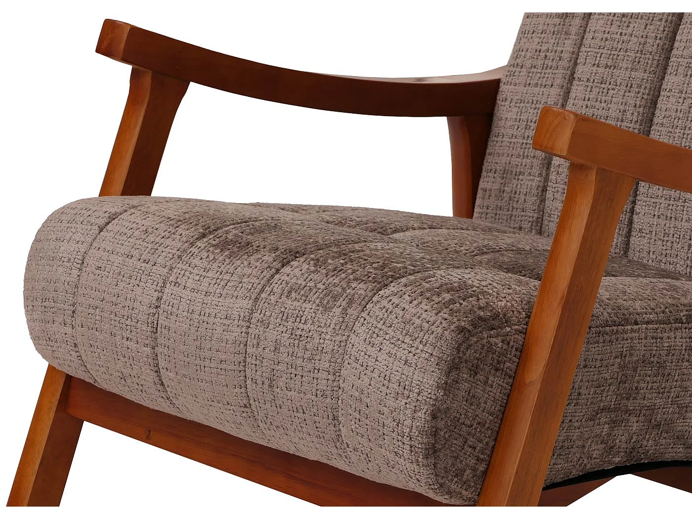 Schommelstoel MCW-K10,  bruin, frame walnootlook