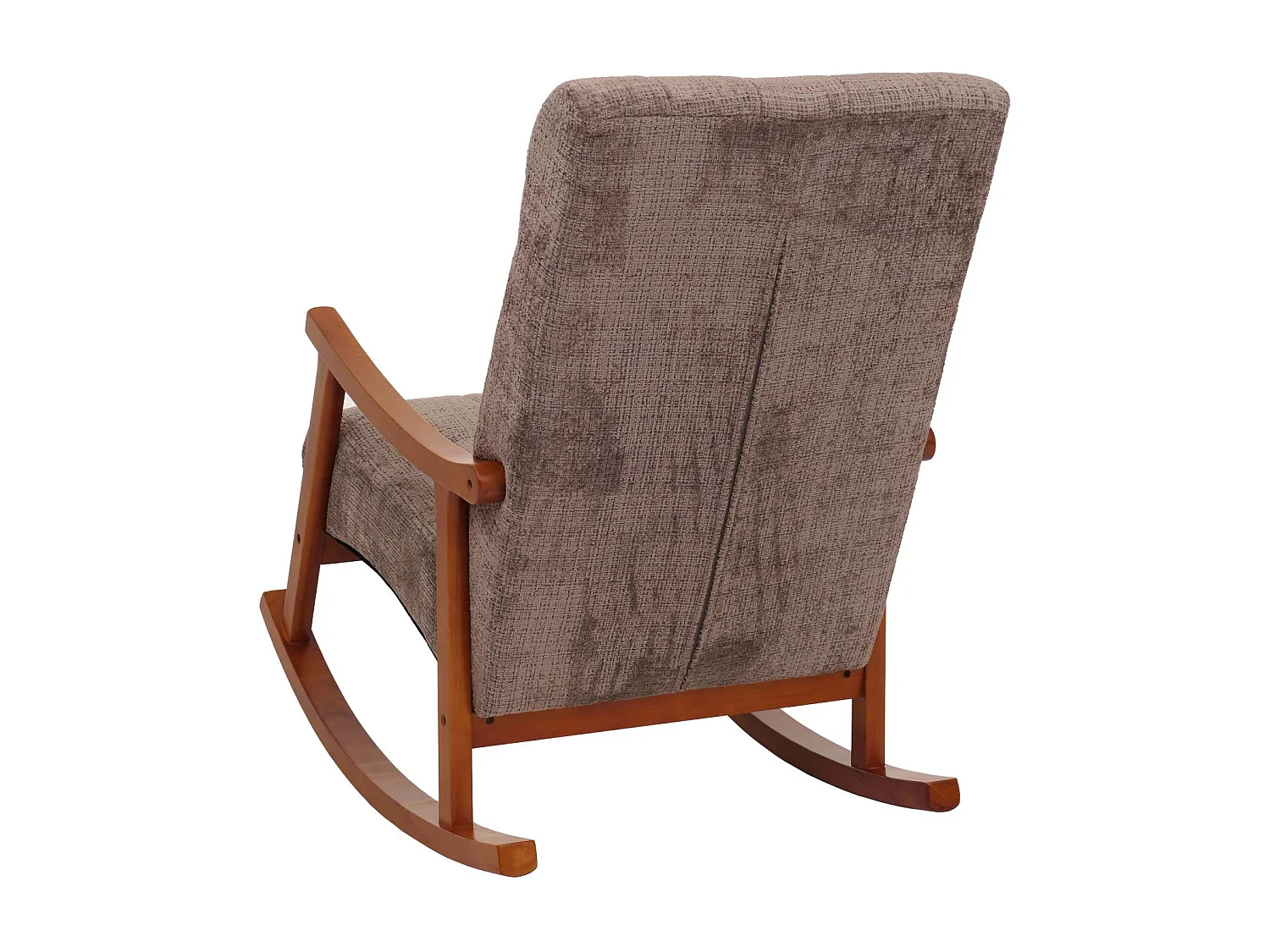 Fauteuil à bascule MCW-K10,  marron, structure aspect noyer