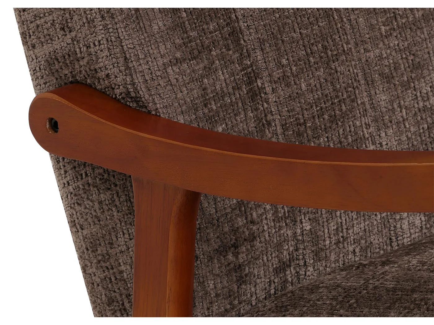 Fauteuil à bascule MCW-K10,  marron, structure aspect noyer