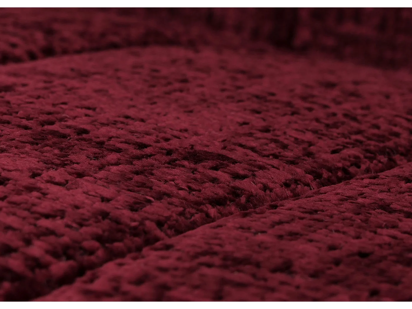 Sedia a dondolo MCW-K10, poltrona relax, legno FSC stoffa/tessuto ciniglia (465g/m²) ~ bordeaux, color noce