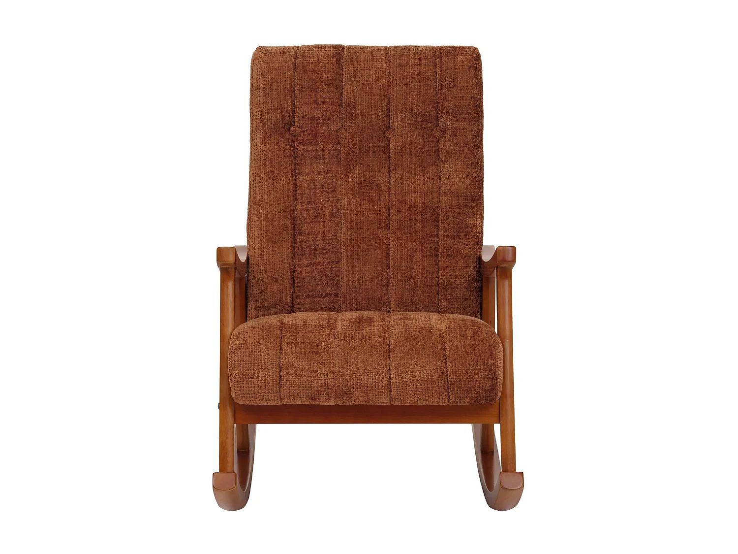 Schommelstoel MCW-K10,  terracotta, frame in walnootlook