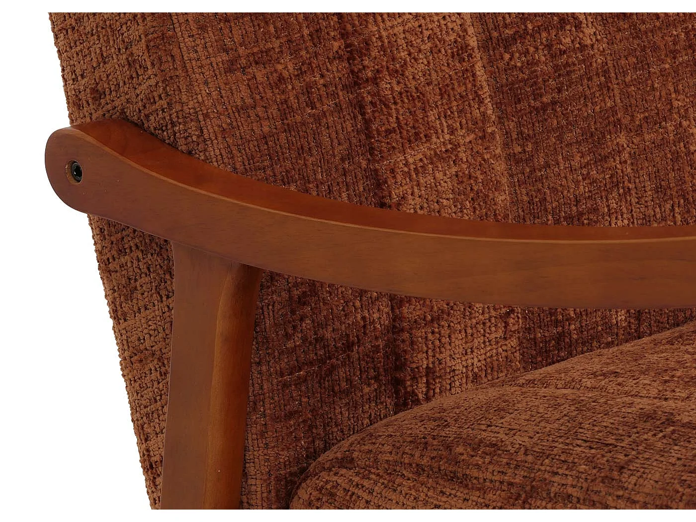 Schommelstoel MCW-K10,  terracotta, frame in walnootlook