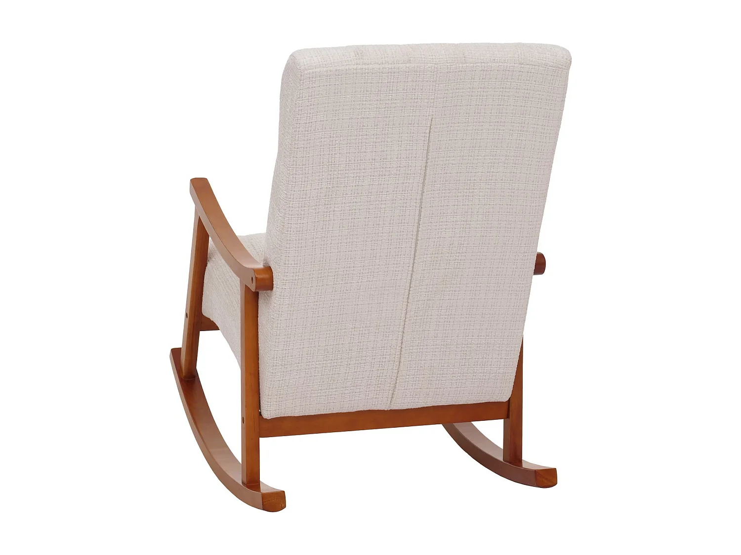 Schommelstoel MCW-K10,  crème, frame in walnootlook