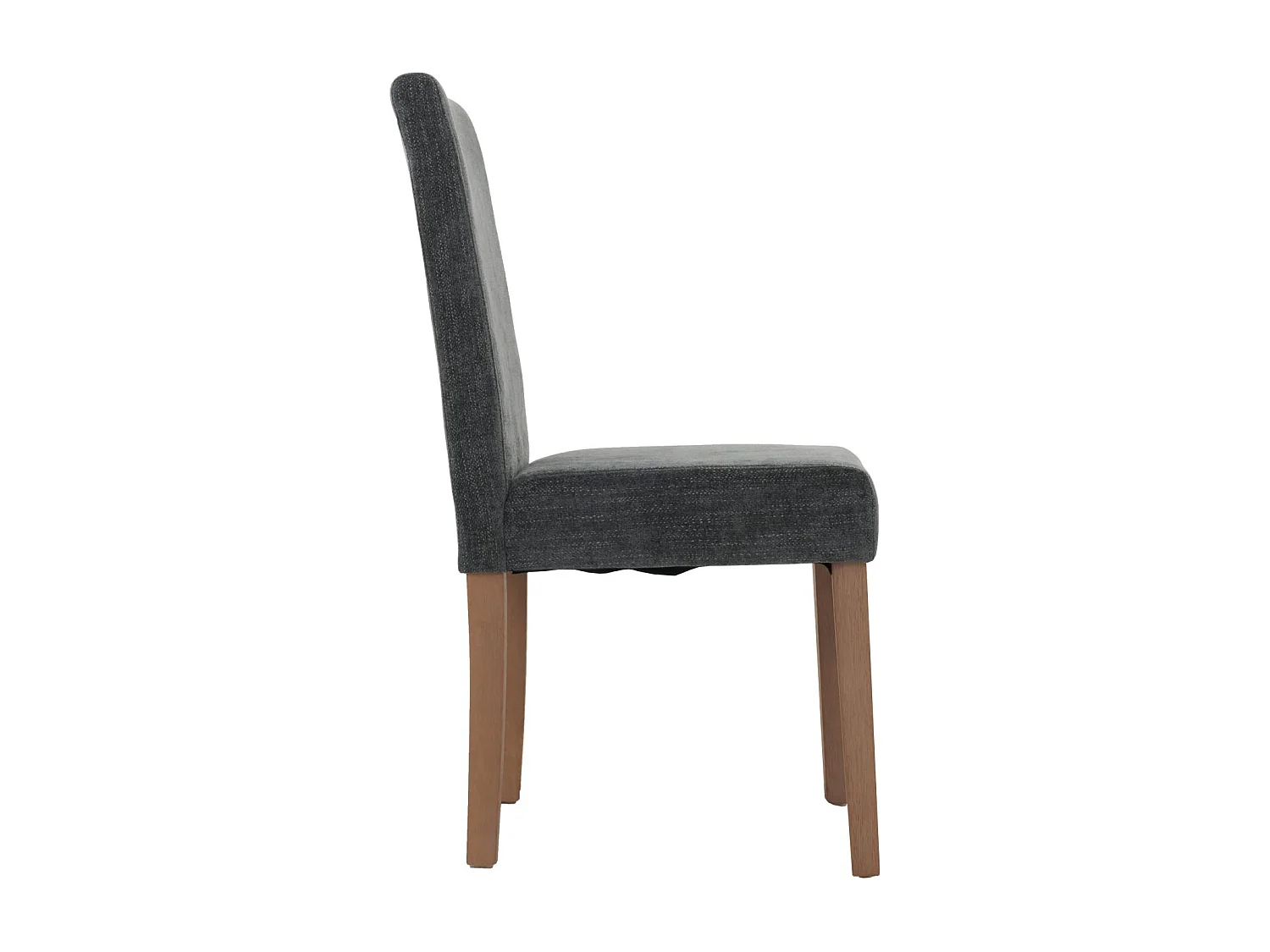 Chaise de salle à manger Littau Chenille (lot de 2),  gris foncé, pieds couleur naturelle