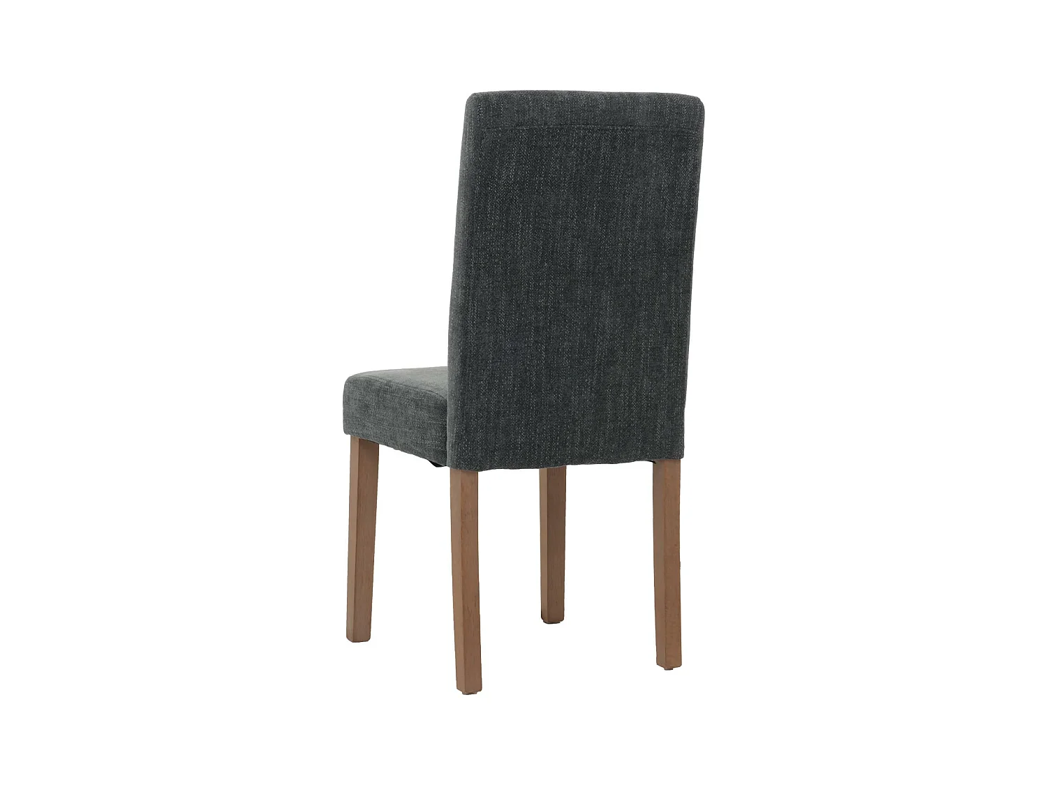 Eetkamerstoel Littau Chenille (set van 2),  donkergrijs, naturelkleurige poten