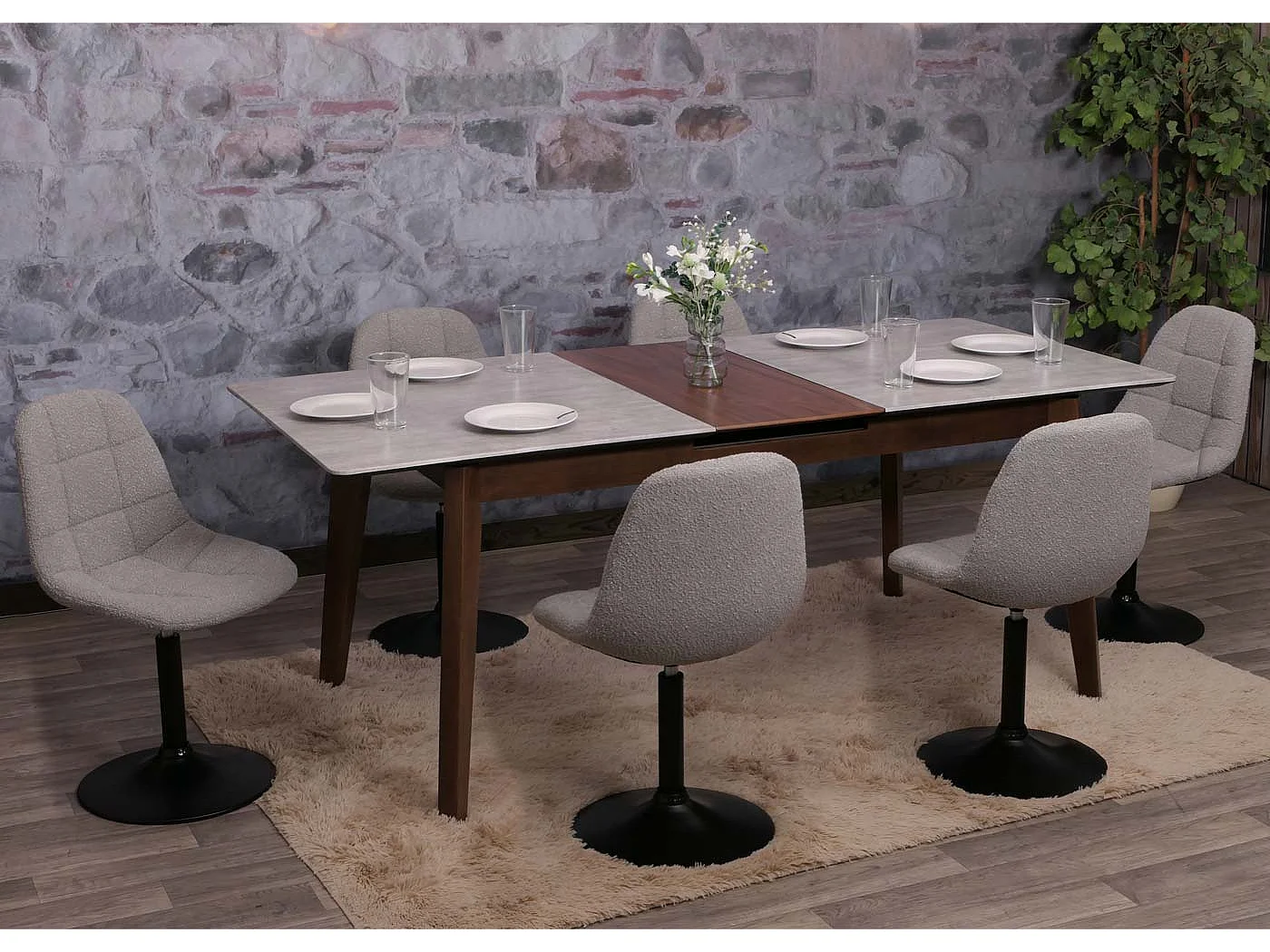 Chaise de salle à manger MCW-A60 (lot de 2),  gris