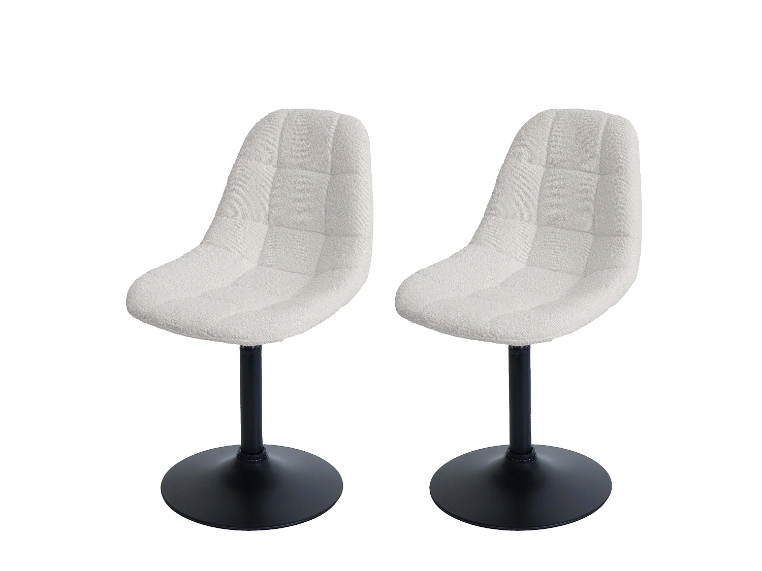 Chaise de salle à manger MCW-A60 (lot de 2),  crème