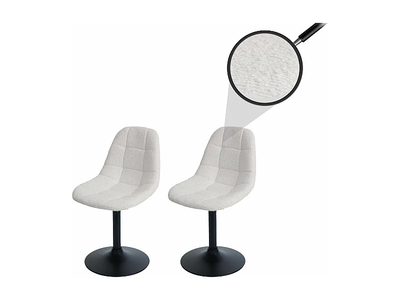 Chaise de salle à manger MCW-A60 (lot de 2),  crème