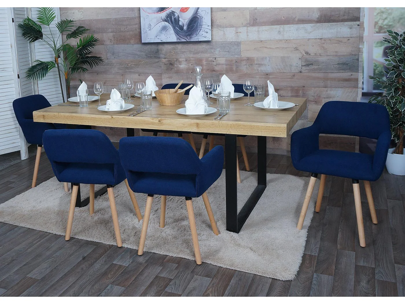 Eetkamerstoel MCW-A50 II,  blauw