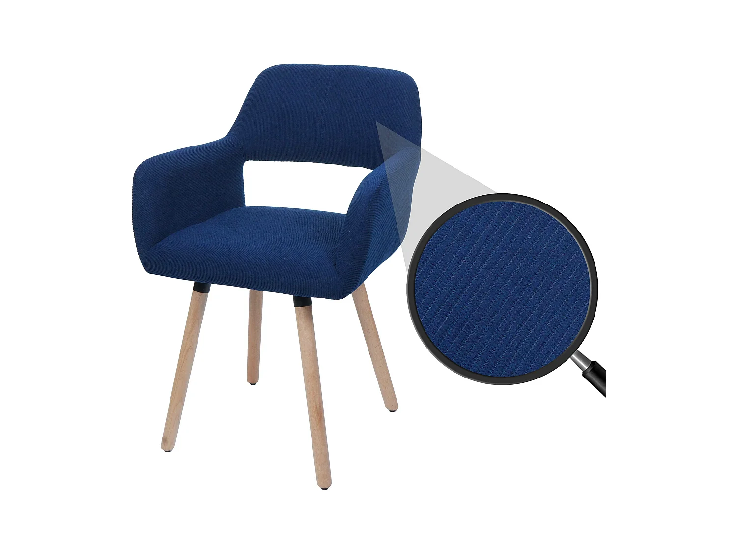 Chaise de salle à manger MCW-A50 II,  bleu