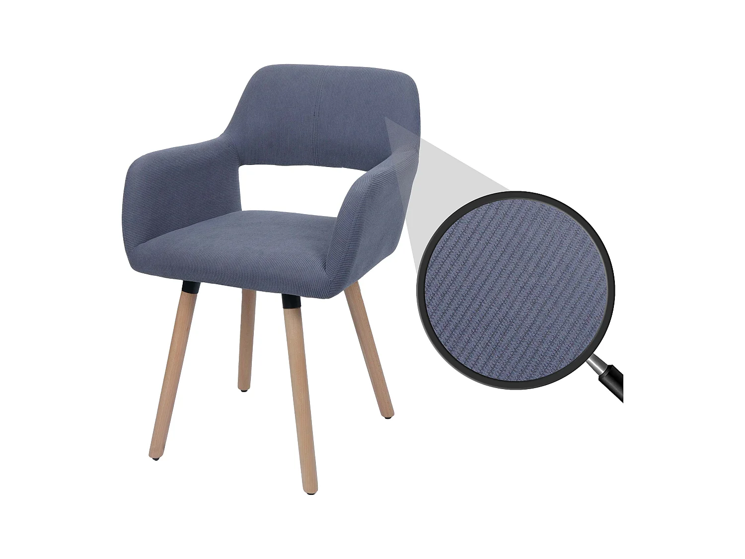 Chaise de salle à manger MCW-A50 II,  gris foncé