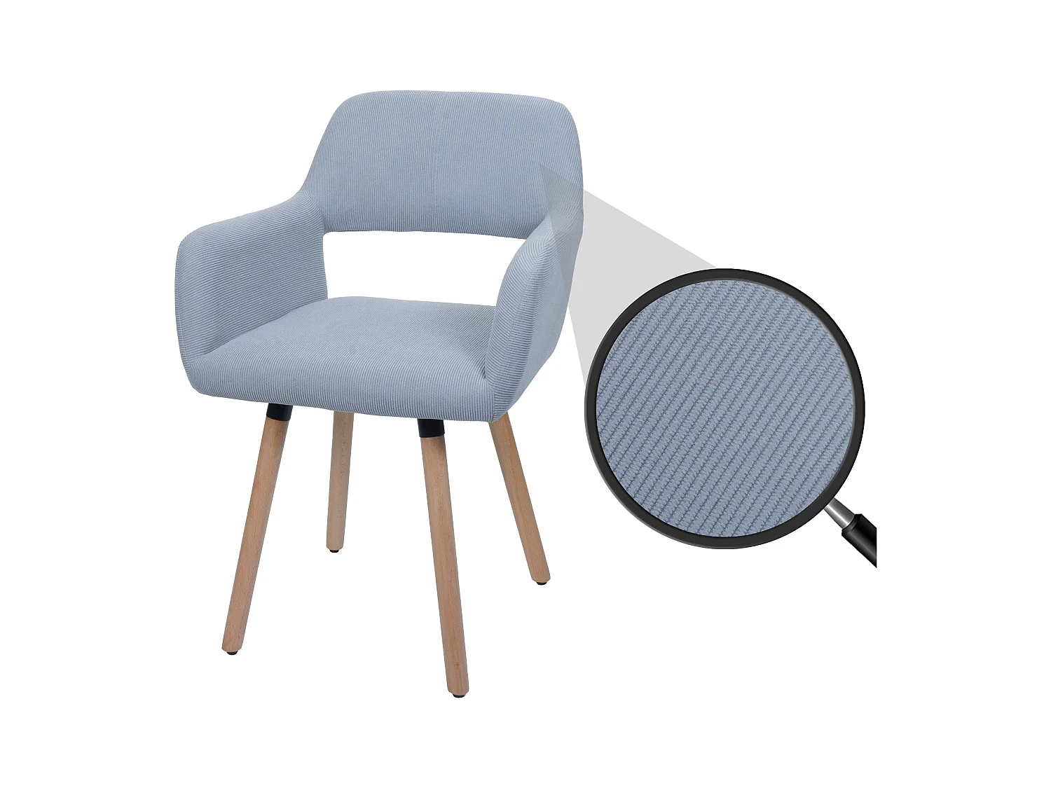 Chaise de salle à manger MCW-A50 II,  gris clair