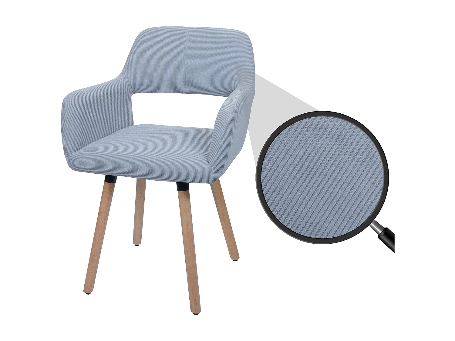 Cadeira de jantar MCW-A50 II,  cinzento claro