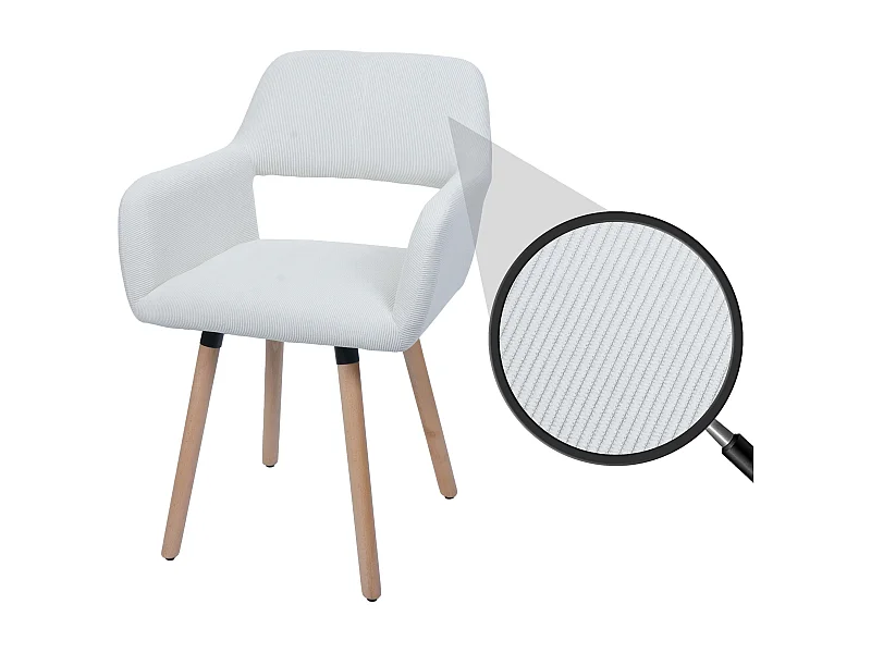 Chaise de salle à manger MCW-A50 II,  crème-blanc