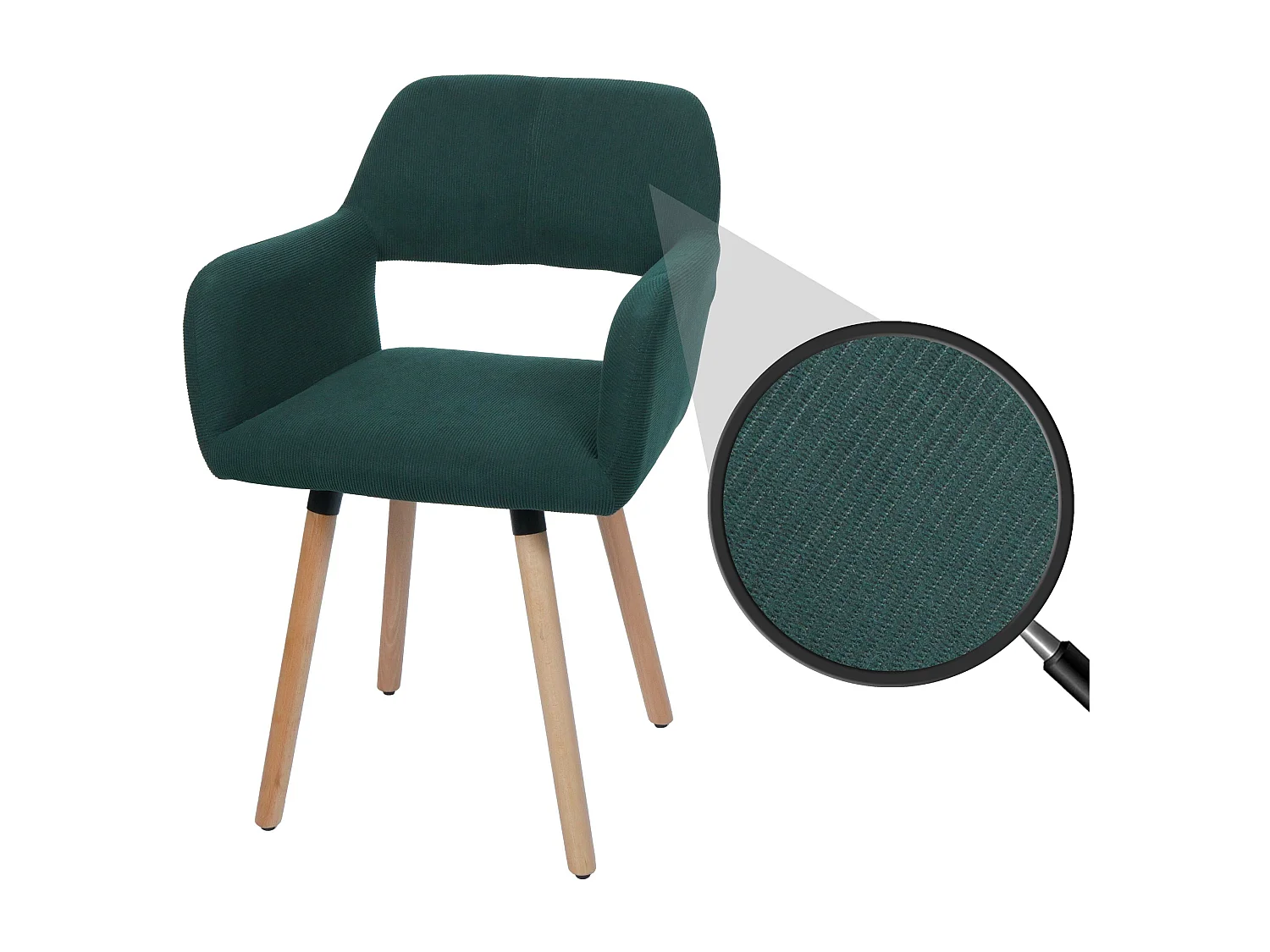 Cadeira de jantar MCW-A50 II,  verde