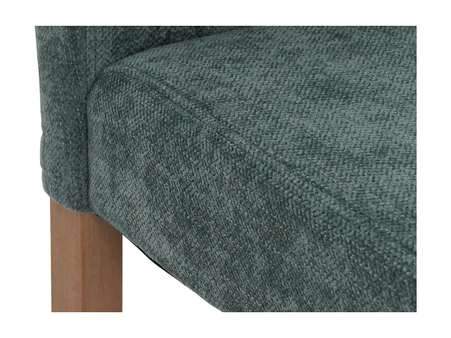 Chaise de salle à manger Littau Chenille (lot de 2),  vert, pieds couleur naturelle