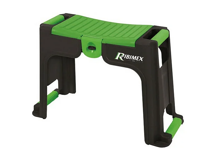 Banc convertible en agenouilloir - L 59 x P 24 x H 38,5 cm - Vert et noir