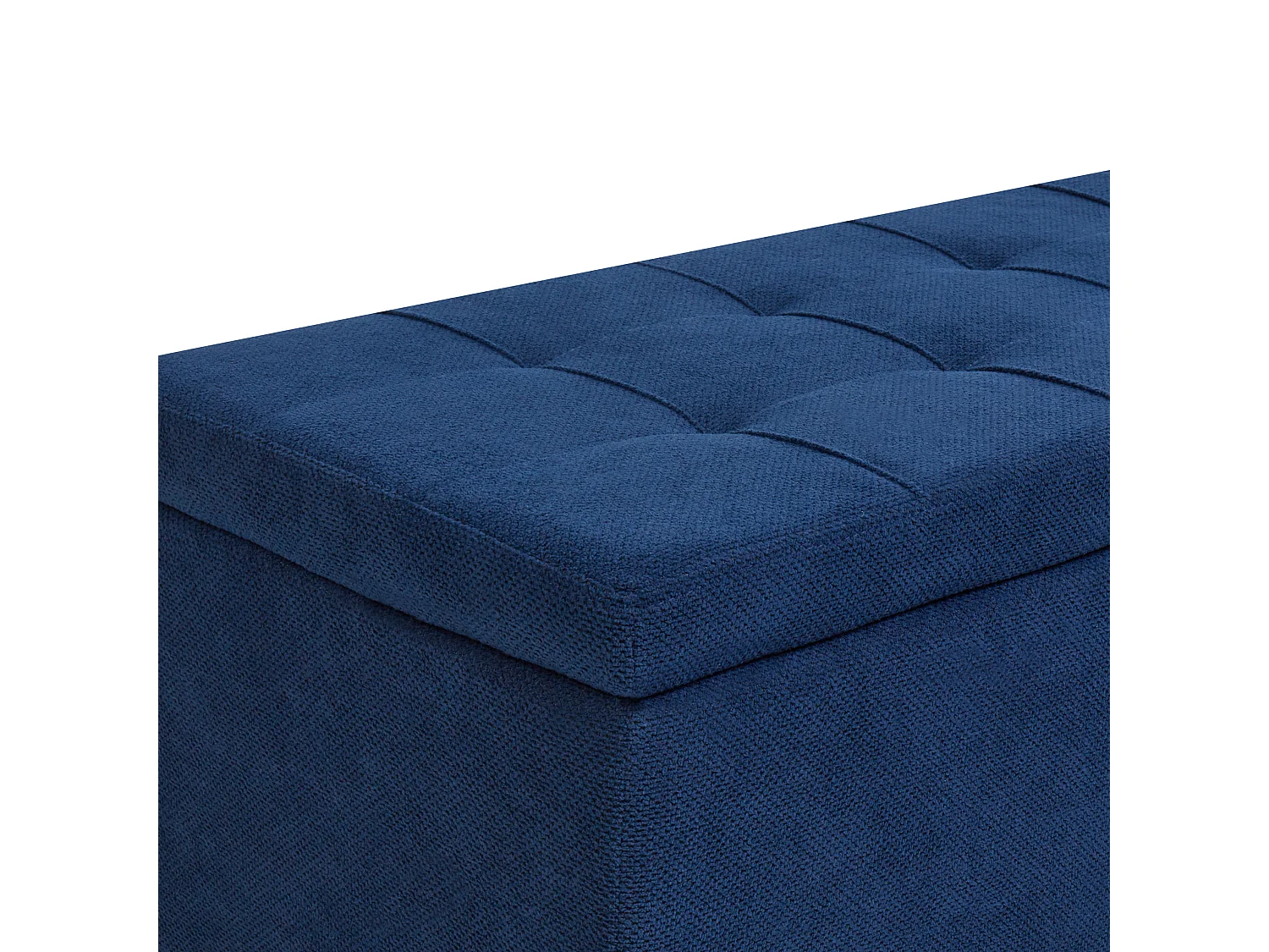 Pouf de rangement OREM Tissu Bleu marine
