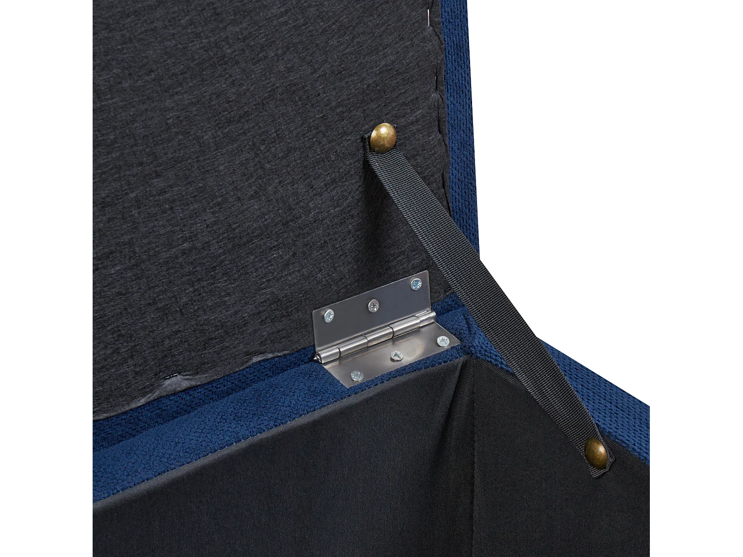 Pouf de rangement OREM Tissu Bleu marine