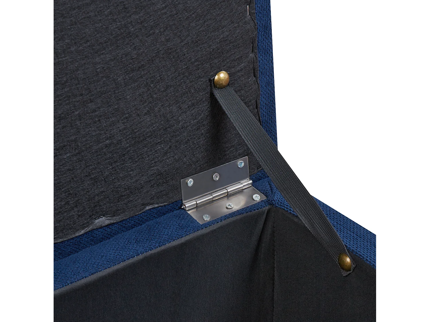 Ottomano contenitore OREM Tessuto Blu marino