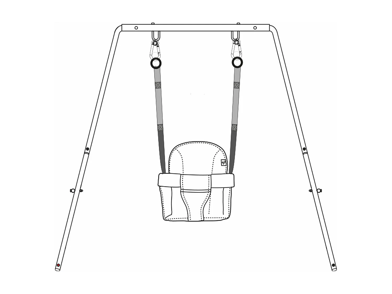 Allegra Mini - Balanço para bebés 6-36 meses, com cintos de segurança