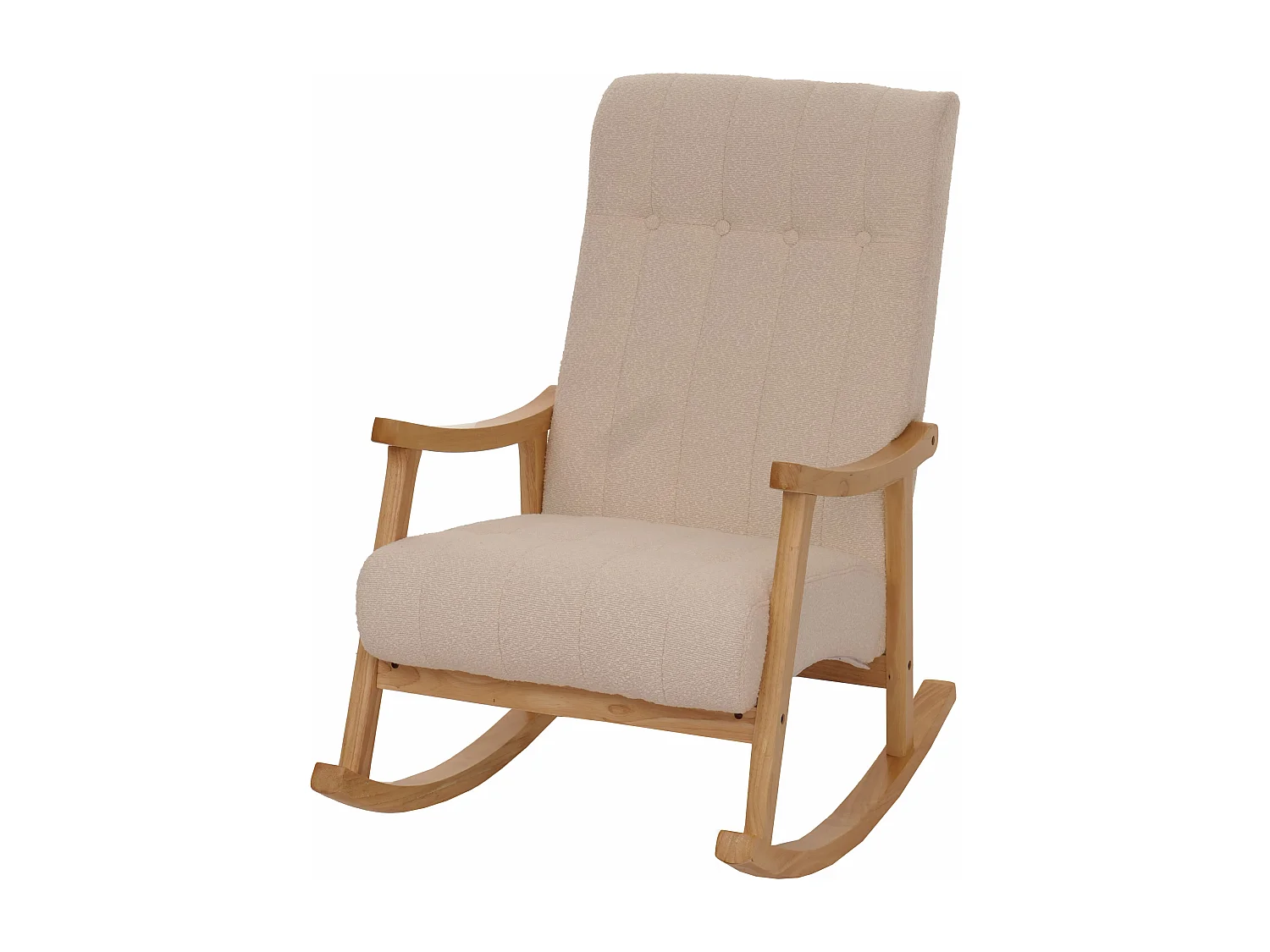 Schommelstoel MCW-K10,  beige, frame naturel