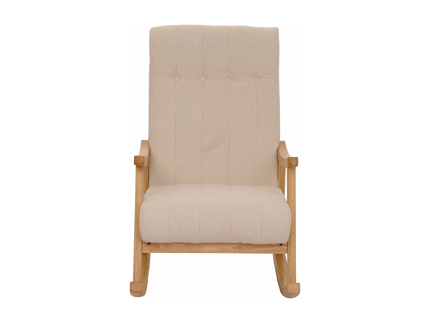Schommelstoel MCW-K10,  beige, frame naturel