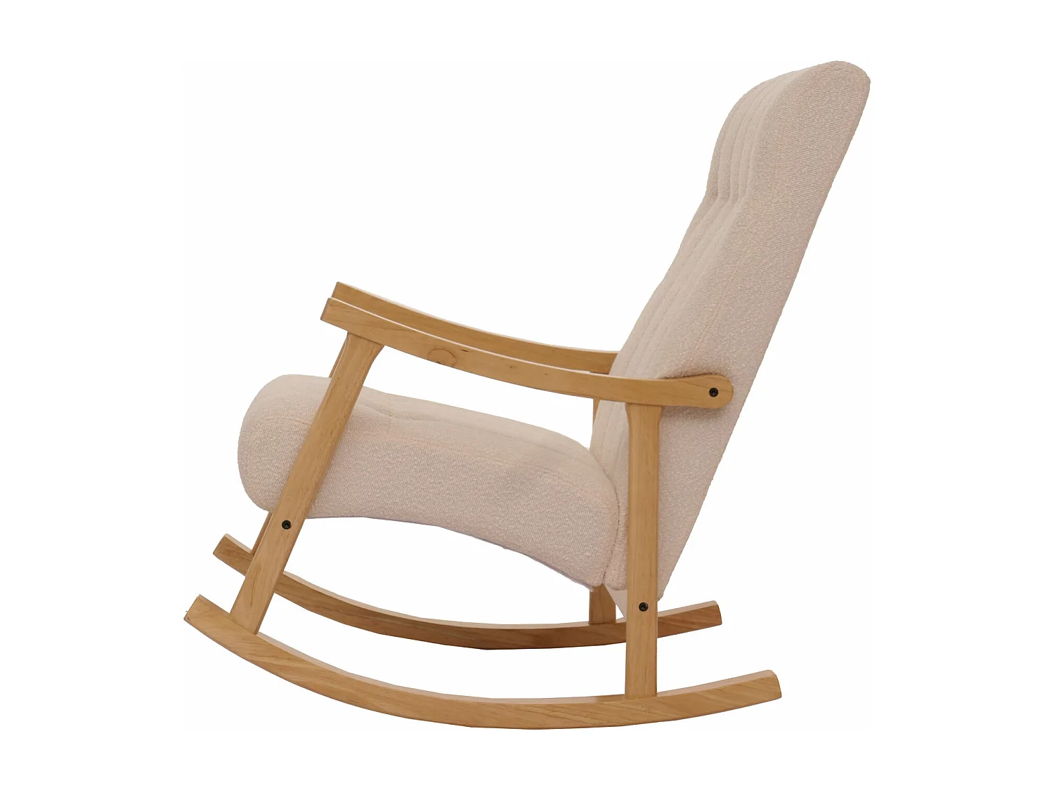 Schommelstoel MCW-K10,  beige, frame naturel