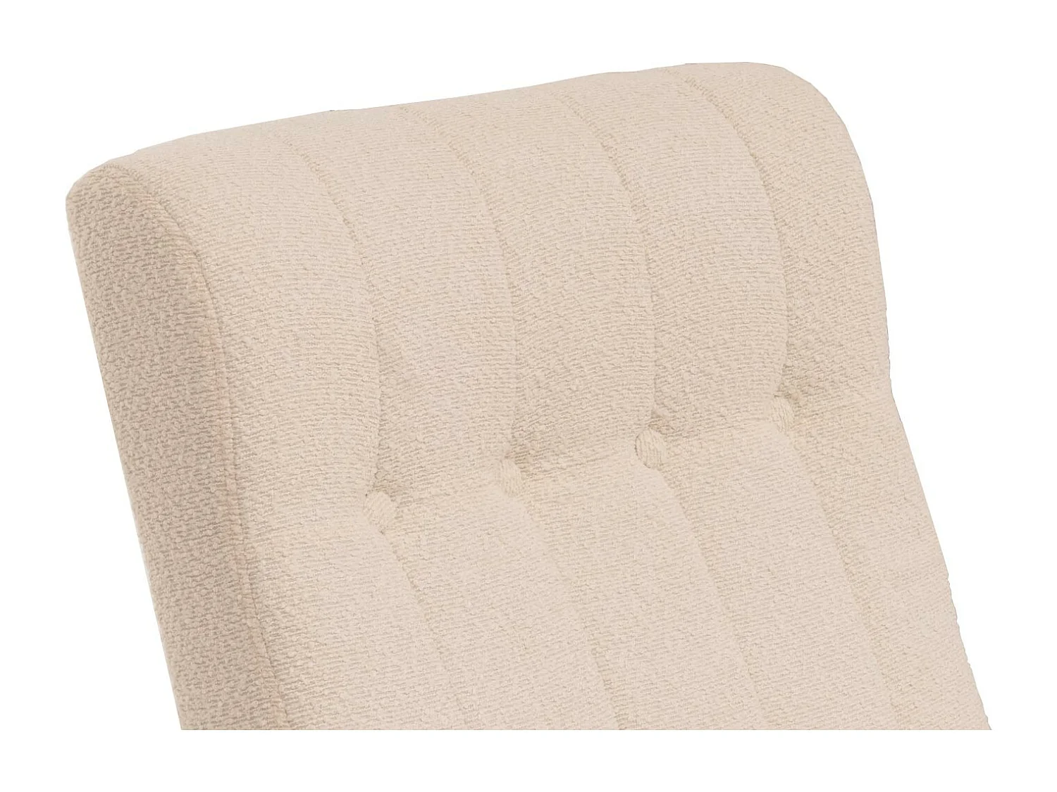 Fauteuil à bascule MCW-K10,  crème, structure aspect noyer