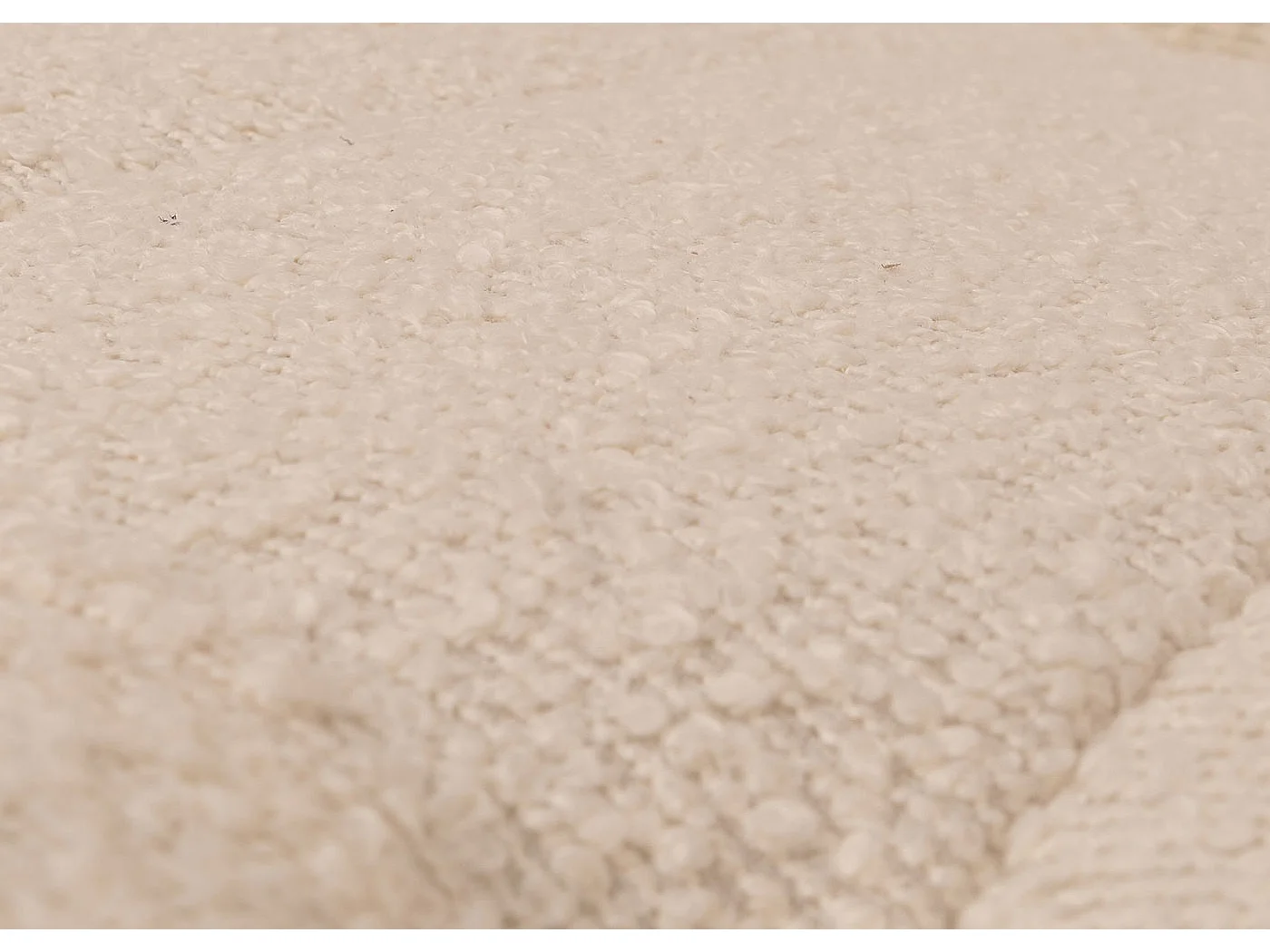 Fauteuil à bascule MCW-K10,  crème, structure aspect noyer