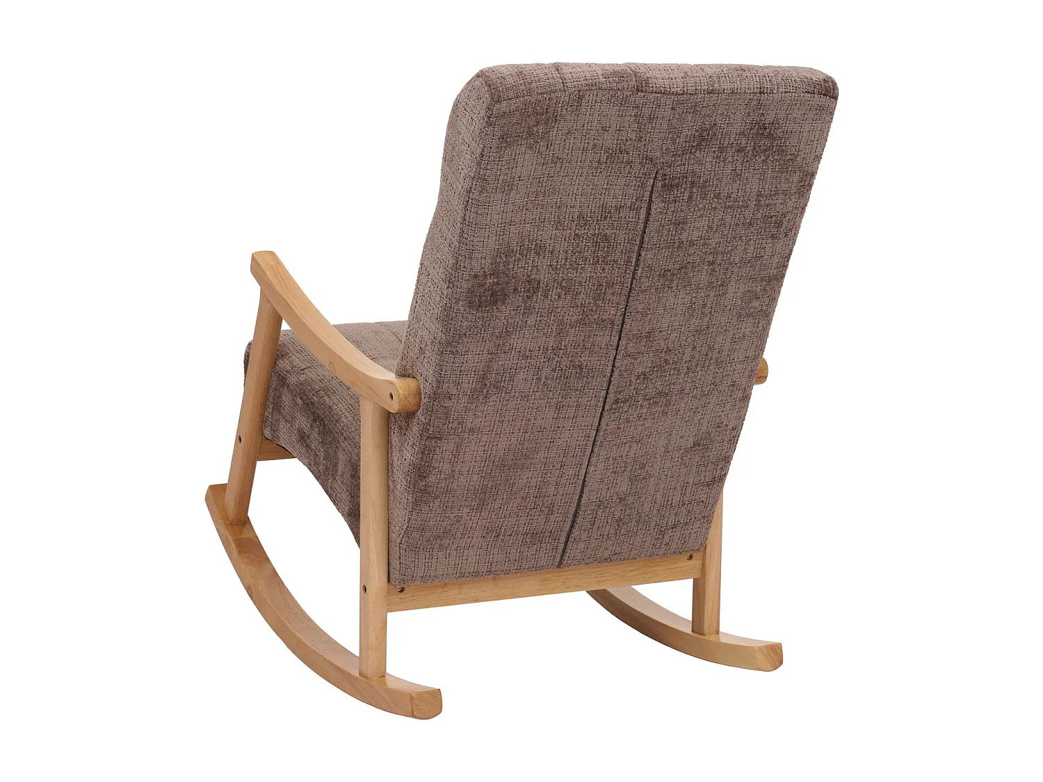 Fauteuil à bascule MCW-K10,  marron, structure nature