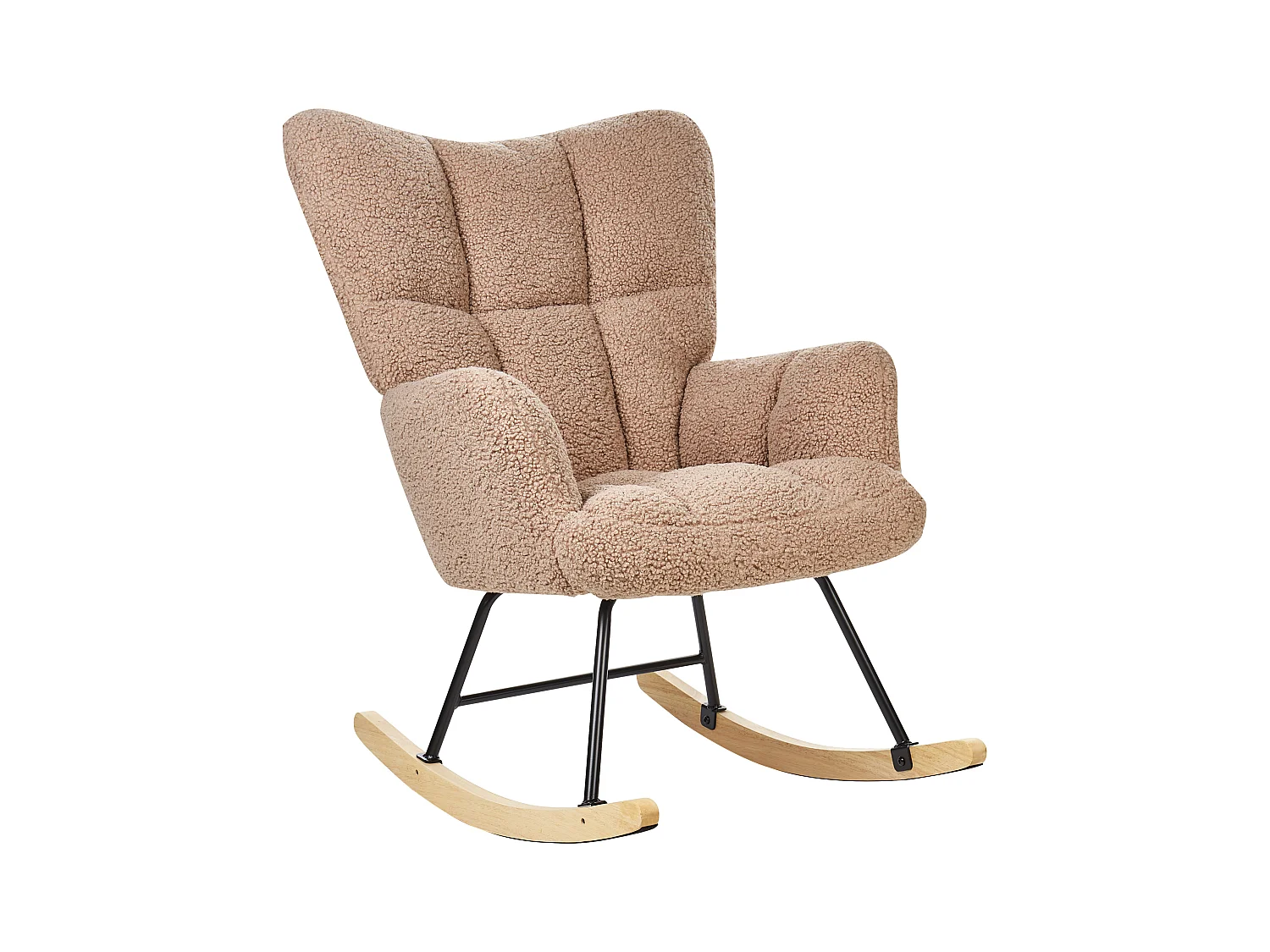 Fauteuil à bascule OULU Bouclé Beige sable