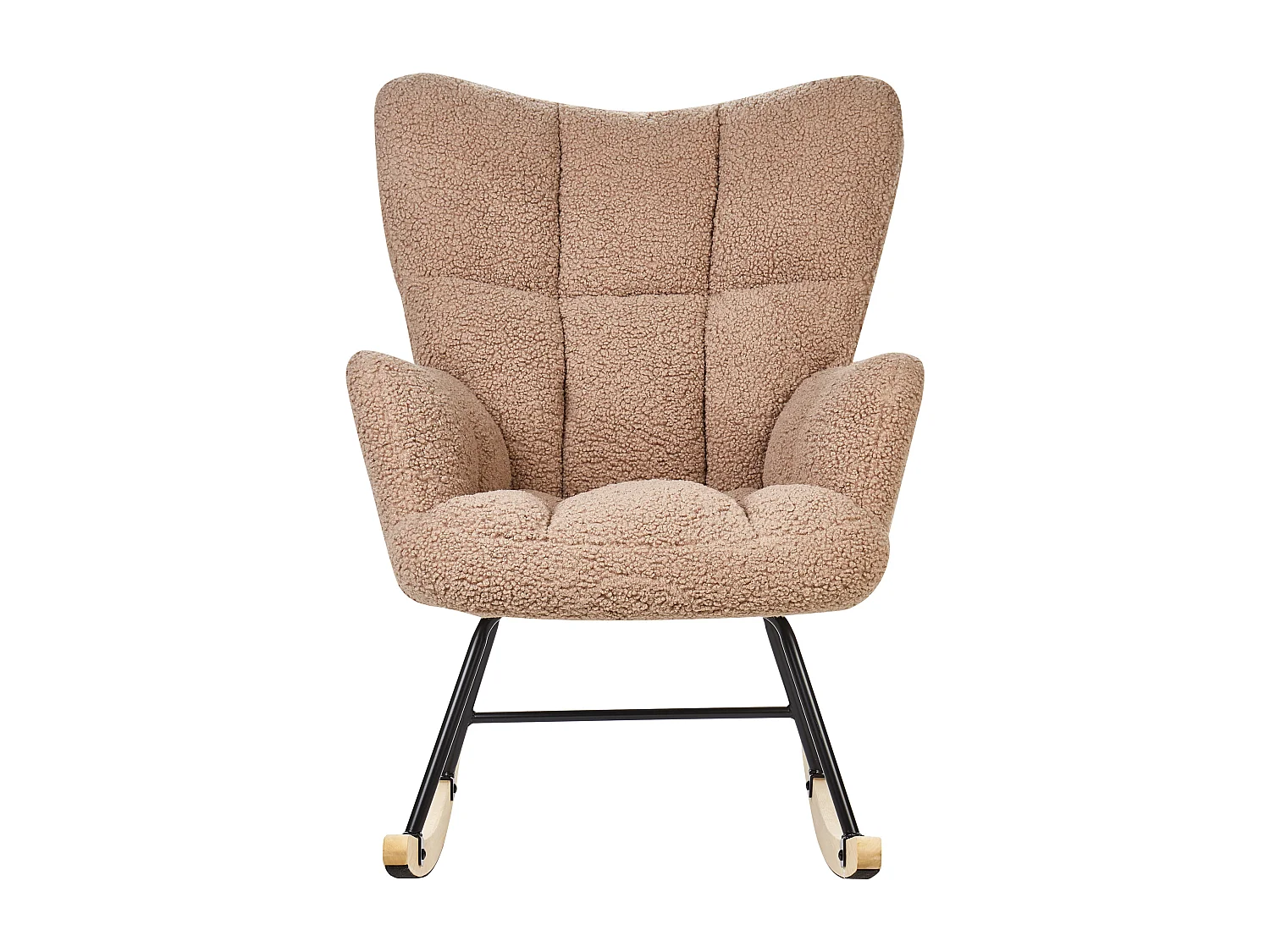 Fauteuil à bascule OULU Bouclé Beige sable