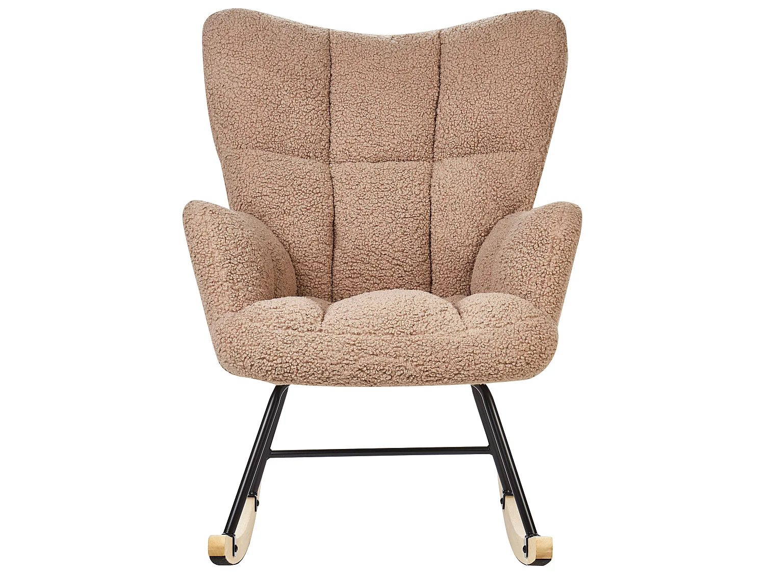Fauteuil à bascule OULU Bouclé Beige sable