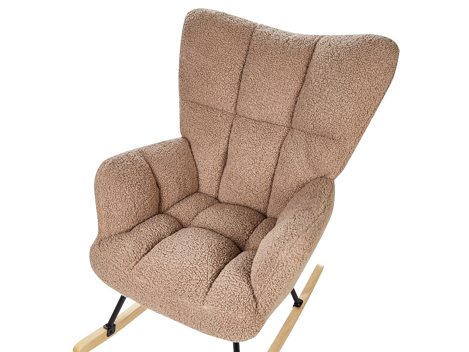 Fauteuil à bascule OULU Bouclé Beige sable
