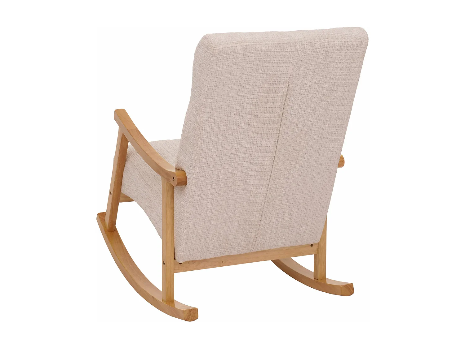 Schommelstoel MCW-K10,  crème, frame naturel