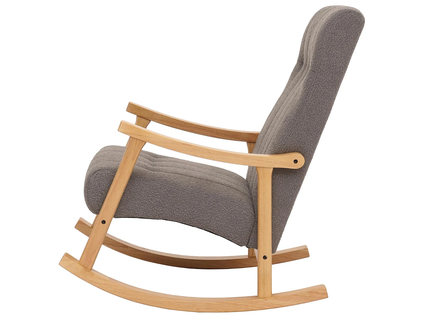 Schommelstoel MCW-K10,  donkergrijs, frame naturel