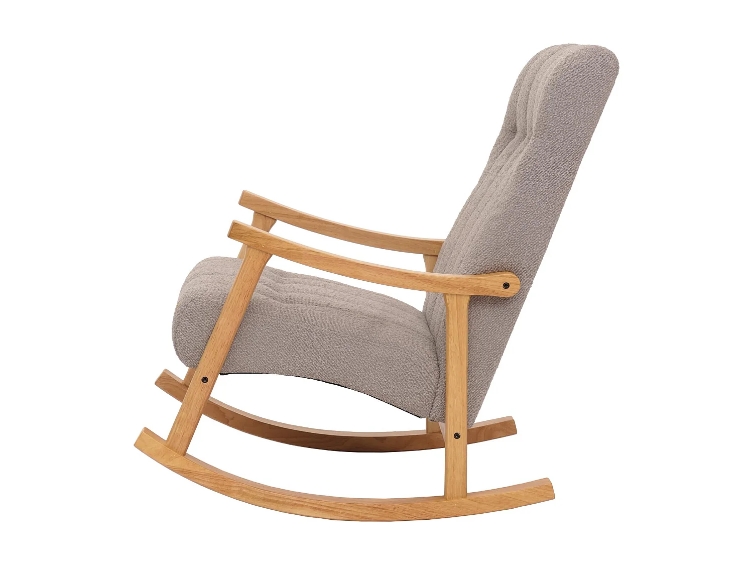 Schommelstoel MCW-K10,  grijs, frame naturel