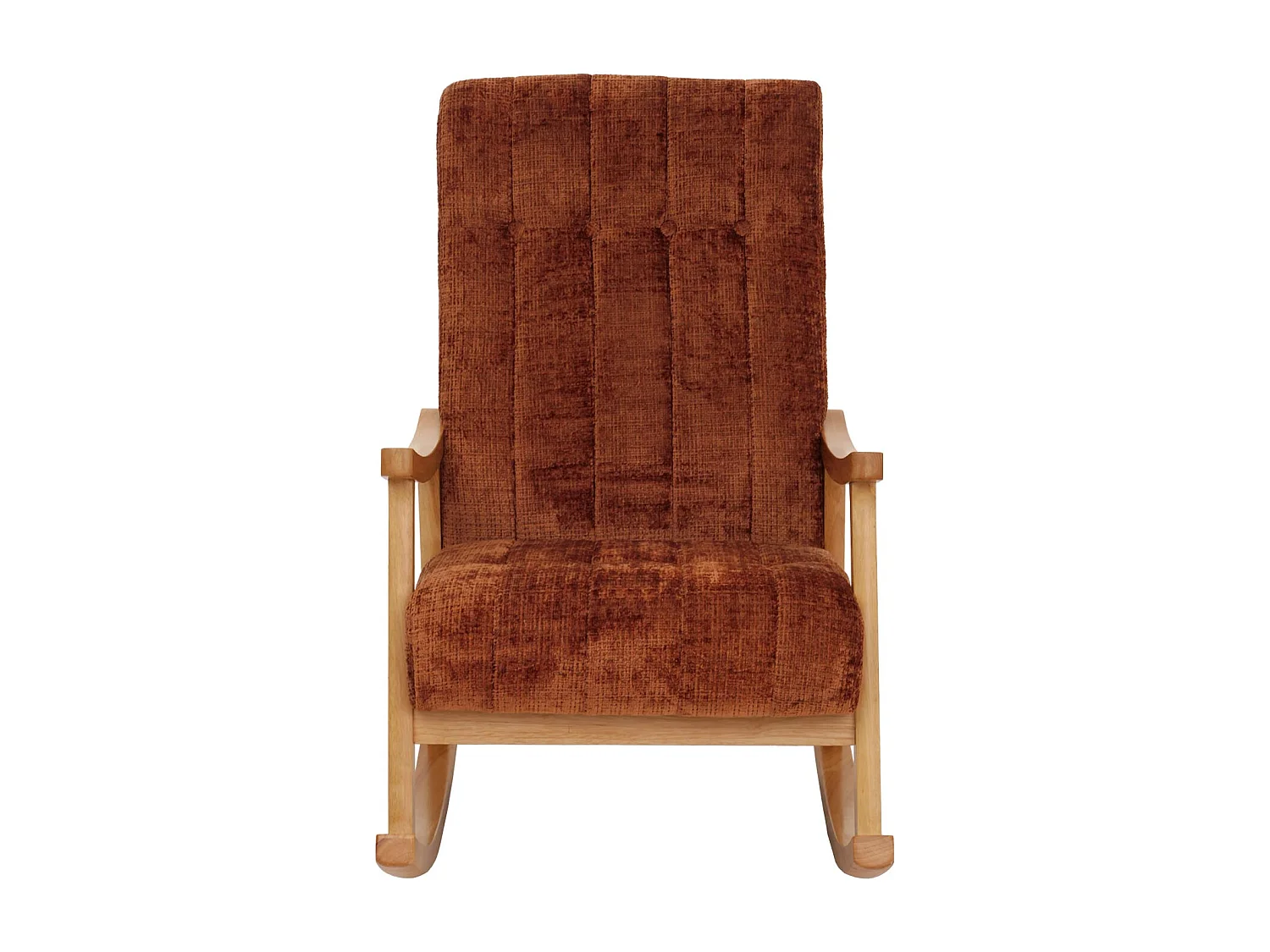 Schommelstoel MCW-K10,  terracotta, frame naturel