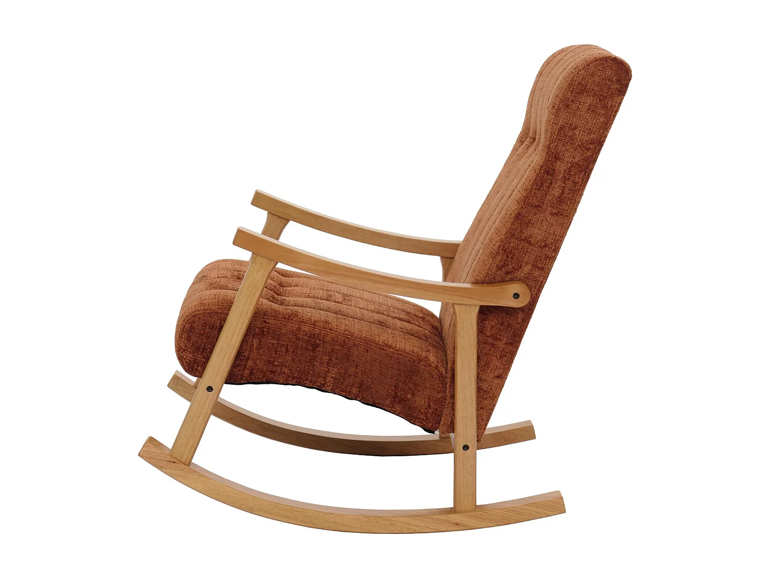 Schommelstoel MCW-K10,  terracotta, frame naturel