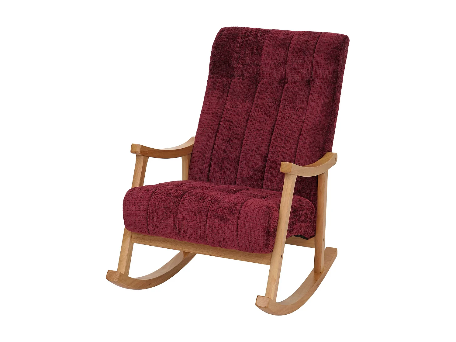 Schommelstoel MCW-K10,  bordeaux, frame naturel