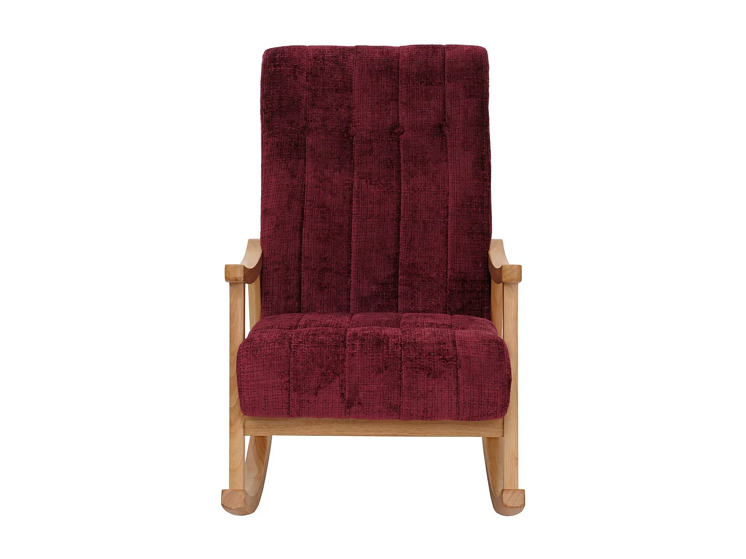 Schommelstoel MCW-K10,  bordeaux, frame naturel