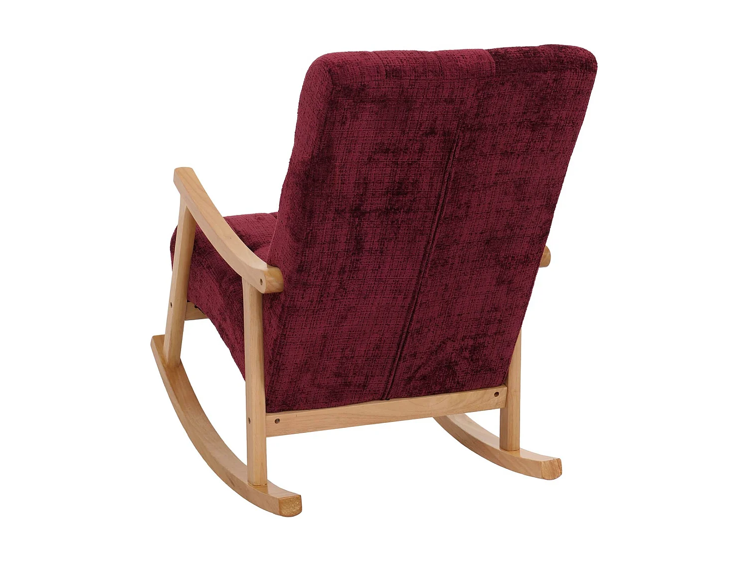 Schommelstoel MCW-K10,  bordeaux, frame naturel