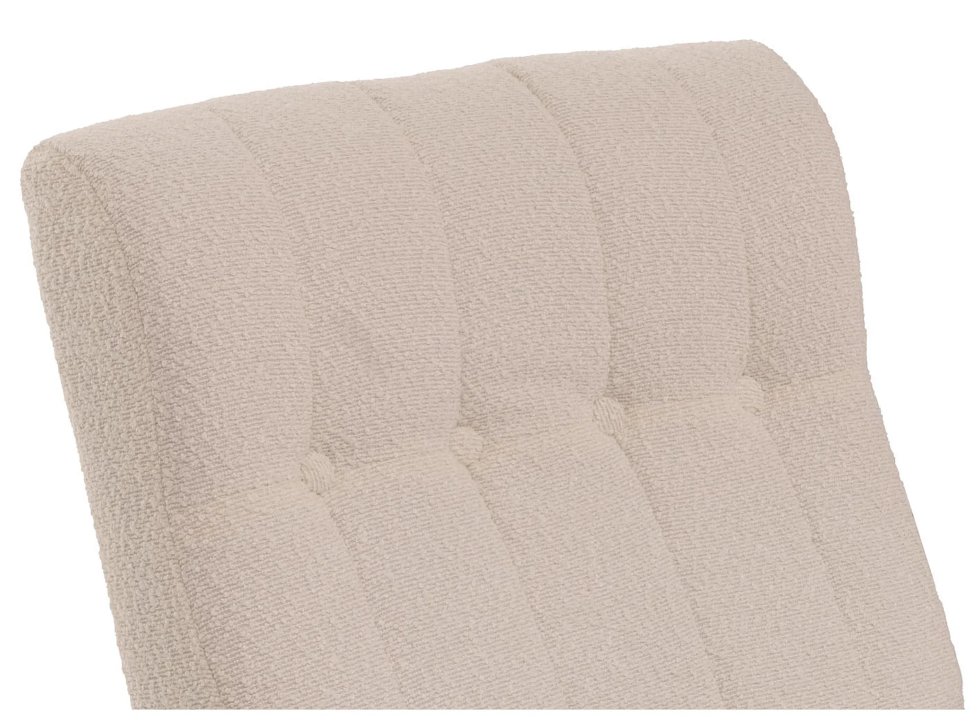 Fotel bujany MCW-K10,  beżowy, stelaż w kolorze orzecha włoskiego