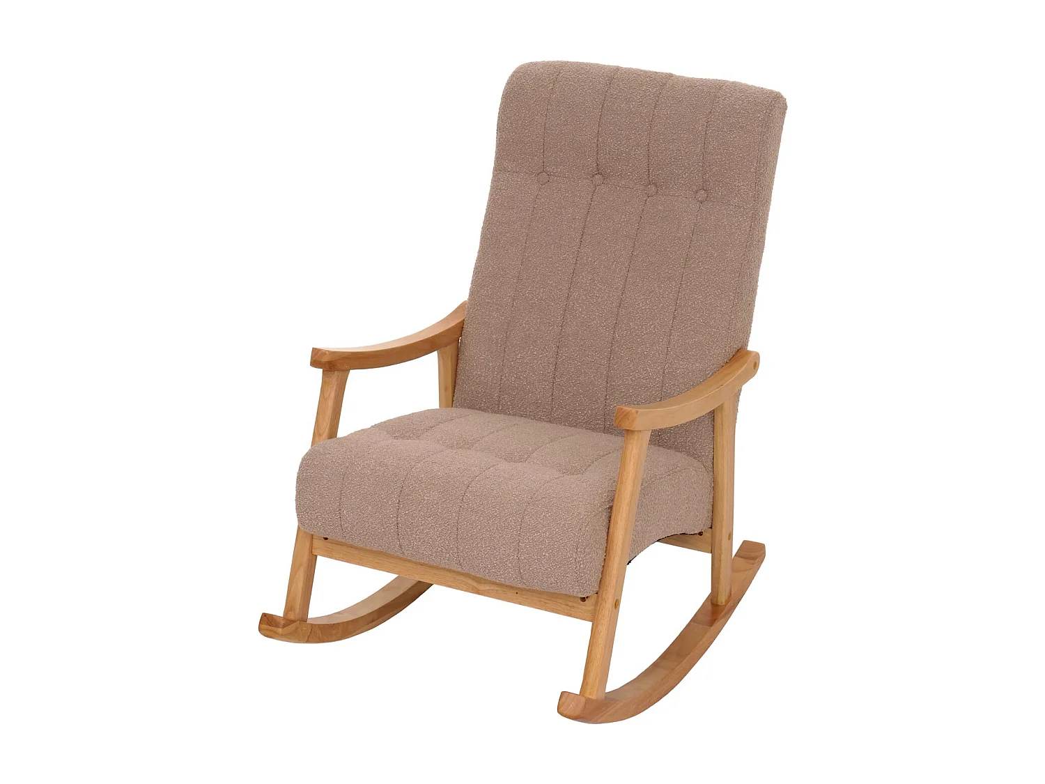 Schommelstoel MCW-K10,  taupe, frame naturel