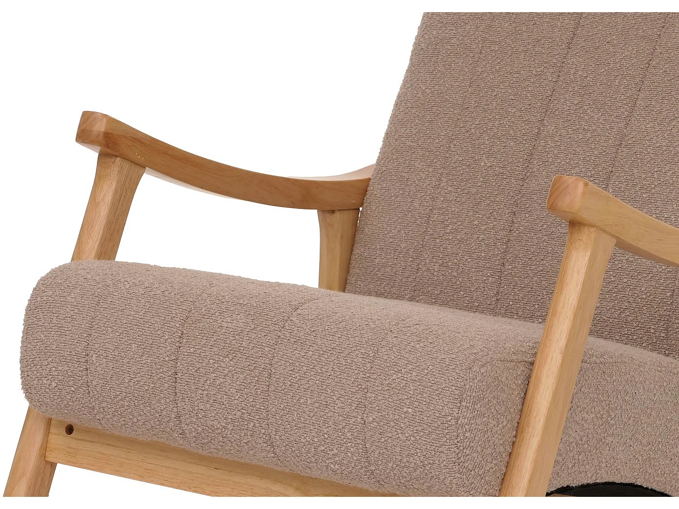 Schommelstoel MCW-K10,  taupe, frame naturel