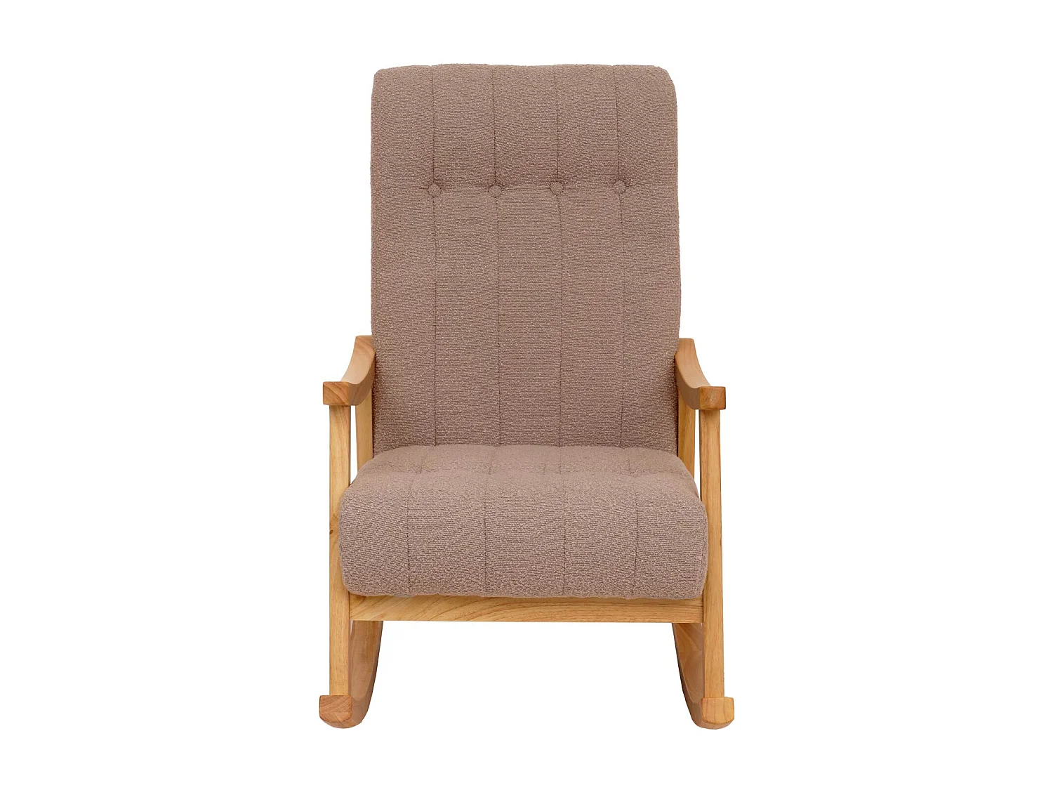 Schommelstoel MCW-K10,  taupe, frame naturel