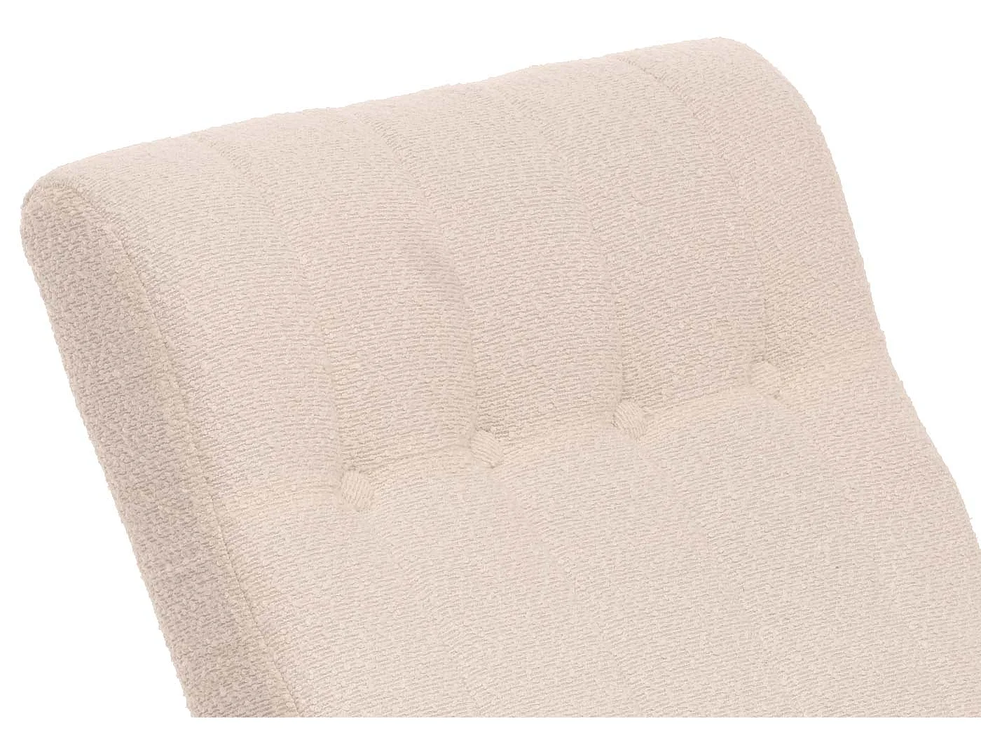 Silla mecedora MCW-K10,  color crema, estructura natural