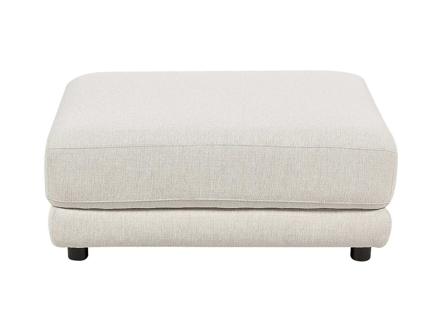 Ottomane SIGTUNA Stoff Cremeweiss