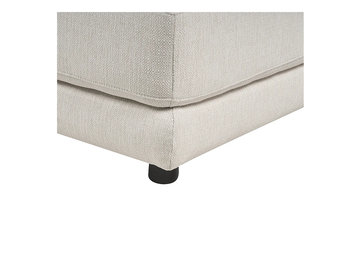 Ottomane SIGTUNA Stoff Cremeweiss